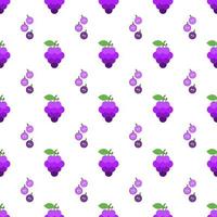 Cartoon grape seamless pattern background. vector