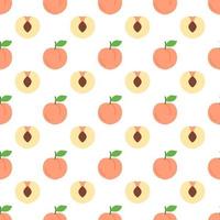 Cartoon peach seamless pattern background. vector