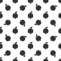 Black guava seamless pattern background. vector