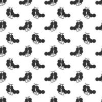Black tamarind seamless pattern background. vector