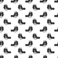 Black tamarind seamless pattern background. vector