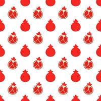 Cartoon pomegranate seamless pattern background. vector