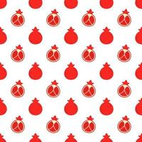 Cartoon pomegranate seamless pattern background. vector