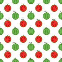 Cartoon watermelon seamless pattern background. vector