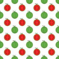 Cartoon watermelon seamless pattern background. vector