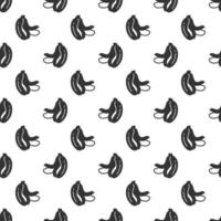 Black banana seamless pattern background. vector