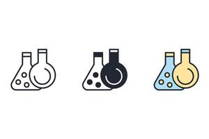 iconos de química símbolo elementos vectoriales para web infográfico vector