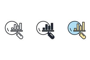 analyzing icons  symbol vector elements for infographic web