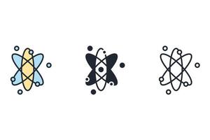 Atom icons  symbol vector elements for infographic web