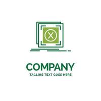 error. application. message. problem. server Flat Business Logo template. Creative Green Brand Name Design. vector