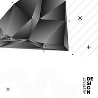 diseño de fondo de triángulo borroso de vector negro. fondo geométrico en estilo origami con degradado