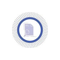 Analysis. document. file. find. page Glyph Icon. Vector isolated illustration