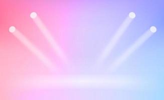 Photorealistic bright colorful stage with projectors vector