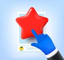 Making evaluation in internet. 3d vector illustration