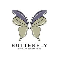 Butterfly Logo Design, Beautiful Flying Animal, Company Brand Icon Illustration, Screen Printing, Salon vector