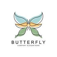 Butterfly Logo Design, Beautiful Flying Animal, Company Brand Icon Illustration, Screen Printing, Salon vector