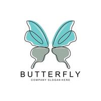 Butterfly Logo Design, Beautiful Flying Animal, Company Brand Icon Illustration, Screen Printing, Salon vector