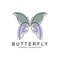 Butterfly Logo Design, Beautiful Flying Animal, Company Brand Icon Illustration, Screen Printing, Salon vector