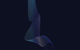 Wave with shadow. Abstract Blue Gradient lines on a background vector