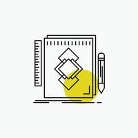 design. Tool. identity. draw. development Line Icon vector