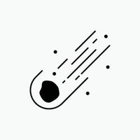 Asteroid. astronomy. meteor. space. comet Glyph Icon. Vector isolated illustration