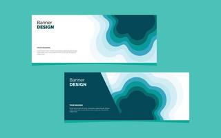 abstract Paper Cut Banner Template backgrounds. Paper cut shapes. Template for banner vector