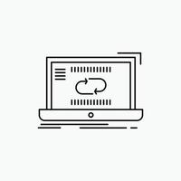 Communication. connection. link. sync. synchronization Line Icon. Vector isolated illustration