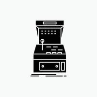 Arcade. console. game. machine. play Glyph Icon. Vector isolated illustration