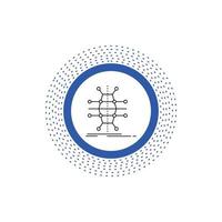 Distribution. grid. infrastructure. network. smart Line Icon. Vector isolated illustration