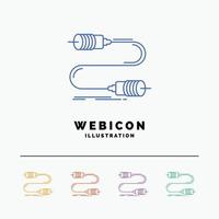 Buzz. communication. interaction. marketing. wire 5 Color Line Web Icon Template isolated on white. Vector illustration