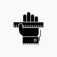 Education. hand. learn. learning. ruler Glyph Icon. Vector isolated illustration