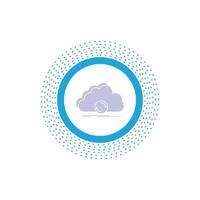 cloud. syncing. sync. data. synchronization Glyph Icon. Vector isolated illustration