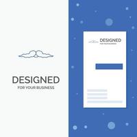 Business Logo for moustache. Hipster. movember. male. men. Vertical Blue Business .Visiting Card template vector