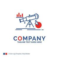 Company Name Logo Design For Analytics. finance. forecast. market. prediction. Blue and red Brand Name Design with place for Tagline. Abstract Creative Logo template for Small and Large Business. vector