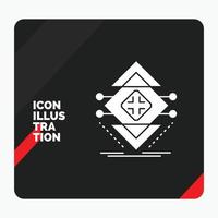 Red and Black Creative presentation Background for Computing. data. infrastructure. science. structure Glyph Icon vector