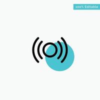 Basic Essential Signal Ui Ux turquoise highlight circle point Vector icon