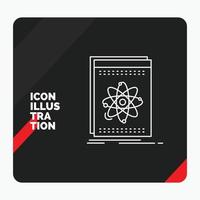 fondo de presentación creativa rojo y negro para api. solicitud. desarrollador. plataforma. icono de línea de ciencia vector