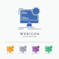 Internet. layout. page. site. static 5 Color Glyph Web Icon Template isolated on white. Vector illustration