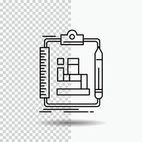 Algorithm. process. scheme. work. workflow Line Icon on Transparent Background. Black Icon Vector Illustration