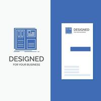 Business Logo for Design. grid. interface. layout. ui. Vertical Blue Business .Visiting Card template. vector