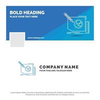 Blue Business Logo Template for Content. design. frame. page. text. Facebook Timeline Banner Design. vector web banner background illustration