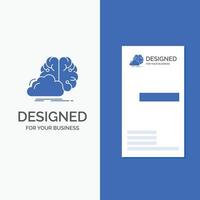 Business Logo for brainstorming. creative. idea. innovation. inspiration. Vertical Blue Business .Visiting Card template. vector