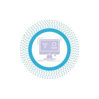 Control. computer. monitor. remote. smart Glyph Icon. Vector isolated illustration