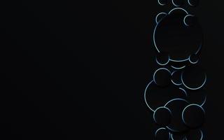 Abstract Blue Circle on black background technology vector