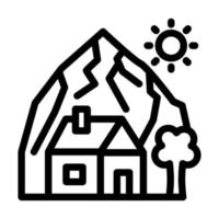 Mountain House Icon Design vector