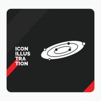 Red and Black Creative presentation Background for Galaxy. astronomy. planets. system. universe Glyph Icon vector