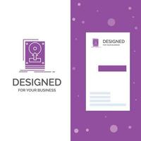 Business Logo for install. drive. hdd. save. upload. Vertical Purple Business .Visiting Card template. Creative background vector illustration