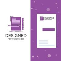 Business Logo for Code. coding. file. programming. script. Vertical Purple Business .Visiting Card template. Creative background vector illustration