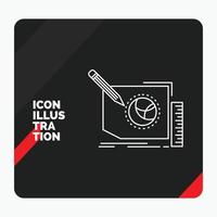 fondo de presentación creativa rojo y negro para contenido. diseño. cuadro. página. icono de línea de texto vector