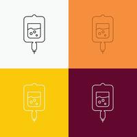 blood. test. sugar test. samples Icon Over Various Background. Line style design. designed for web and app. Eps 10 vector illustration